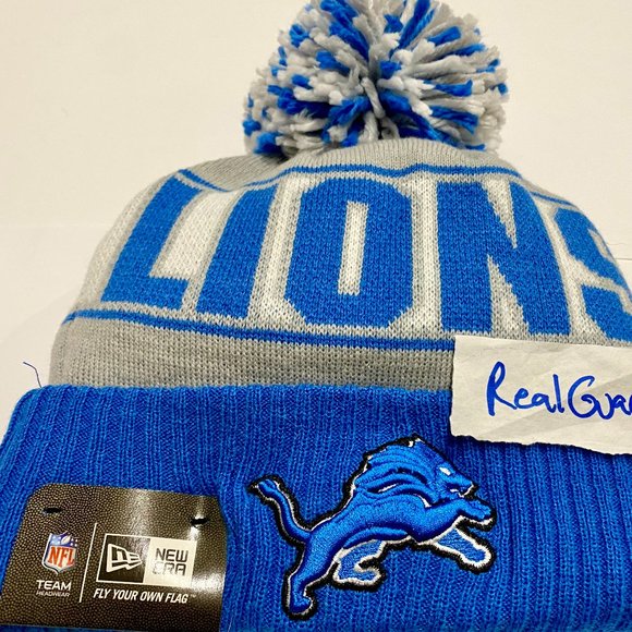 New Era Other - RARE 100% New Era Detroit Lions REP UR TEAM Sport Knit Hat NFL Winter Beanie